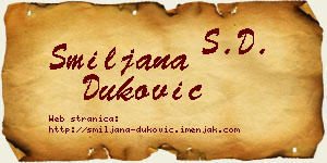 Smiljana Duković vizit kartica